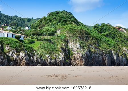 Beautiful Beach of Pechon Cantabria  .Spain .Europa.