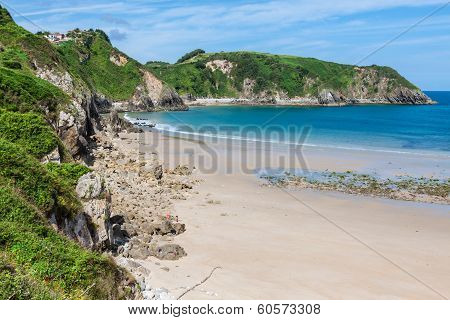 Beautiful Beach of Pechon Cantabria  .Spain .Europa.