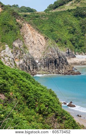 Beautiful Beach of Pechon Cantabria  .Spain .Europa.