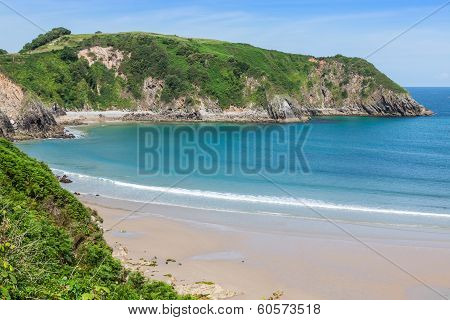 Beautiful Beach of Pechon Cantabria  .Spain .Europa.