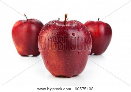 Maroon Apples Closeup