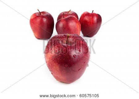 Maroon Apples Closeup