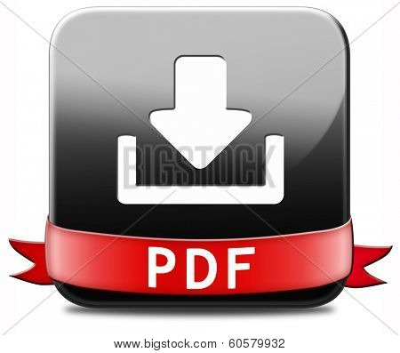 pdf file download or document downloading button or icon