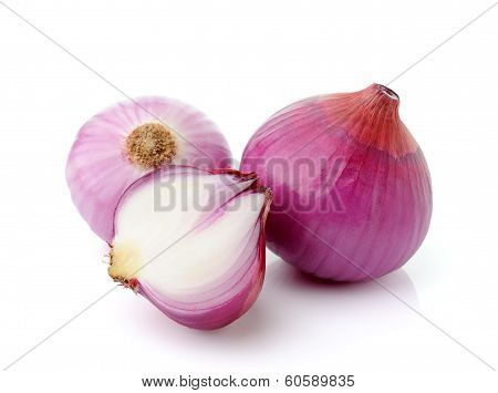 Shallots Isolated On White Background