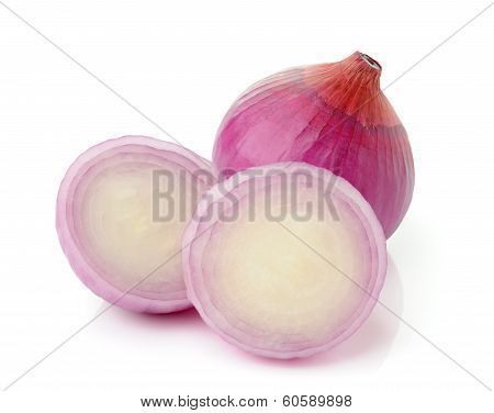 Shallots Isolated On White Background