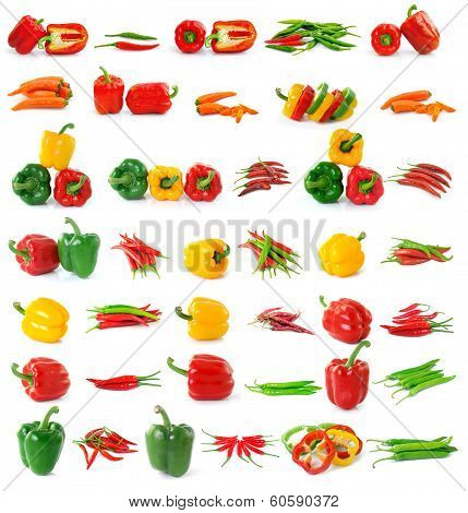 Hot Chili Pepper Isolated On White Background