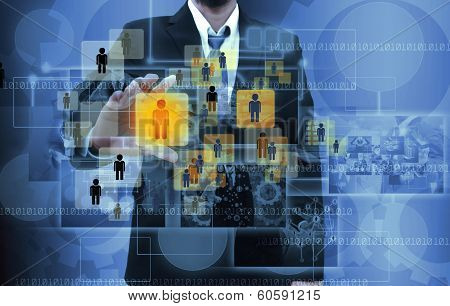 Businessman Choosing the right person