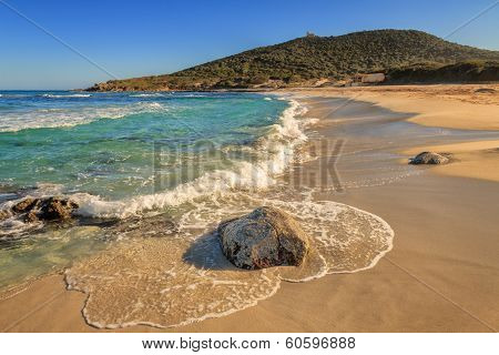 Bodri Beach Near Ile Rousse In Corsica
