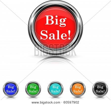 Big Sale Icon - Six Colors Vector Set