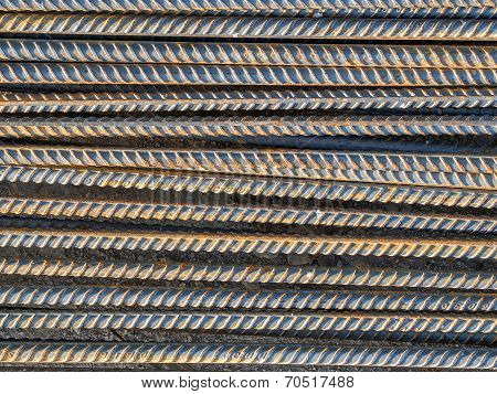 Reinforce Steel Rod Texture Background