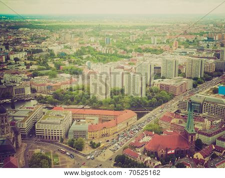 Retro Look Berlin Aerial View