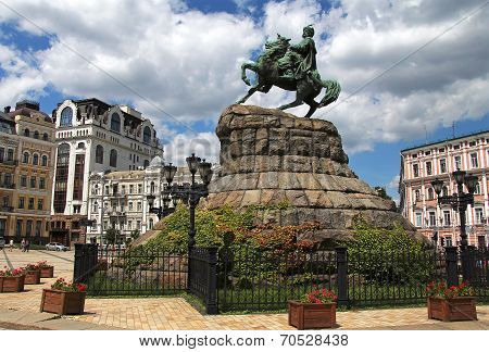 The monument to Bogdan Khmelnitsky, Ukrane, Kiev