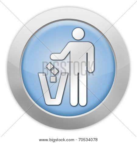 Icon, Button, Pictogram Litter Container