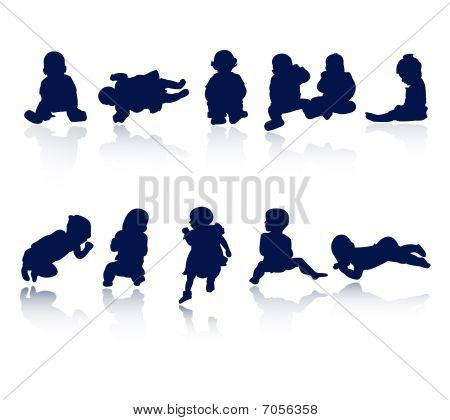 シルエット - 赤ちゃん