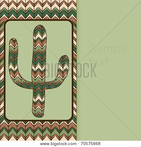 Background Pattern With Cactus. Use As Backdrop, Greeting Card