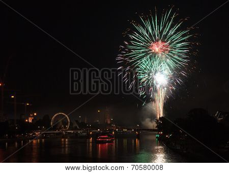 Firework Over Frankfurt Am Main