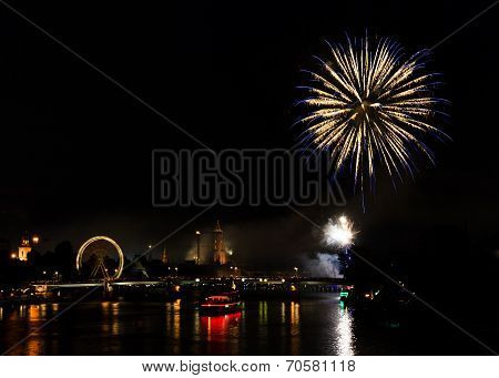 Firework Over Frankfurt Am Main