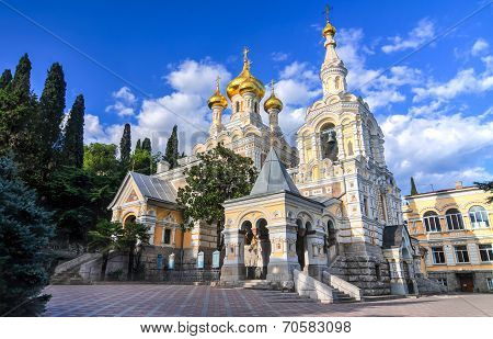 Gold Onion Domes Of The Alexander Nevsky Cathedral