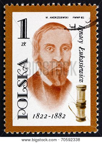 Postage Stamp Poland 1982 Ignacy Lukasiewicz, Oil Lamp Inventor