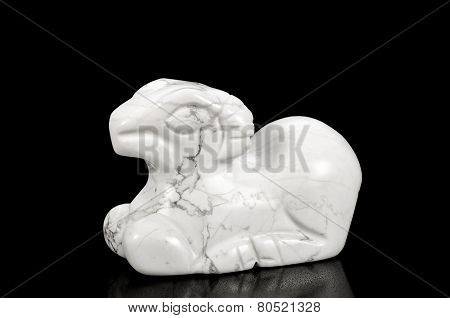 White Howlite Sheep Figurine