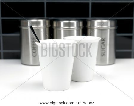 ชากาแฟและน้ำตาล Cannisters