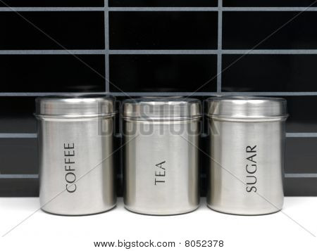 ชากาแฟและน้ำตาล Cannisters