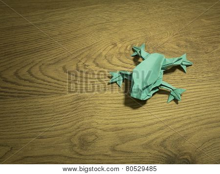 Green Origami Frog