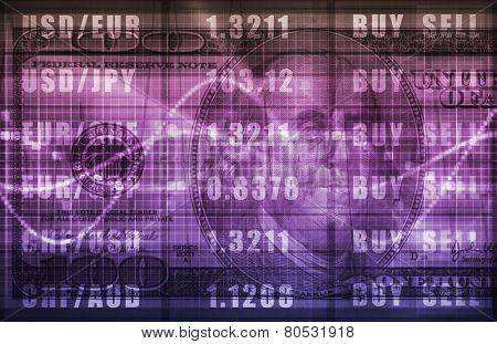 Investment Portfolio Art as a Abstract Background