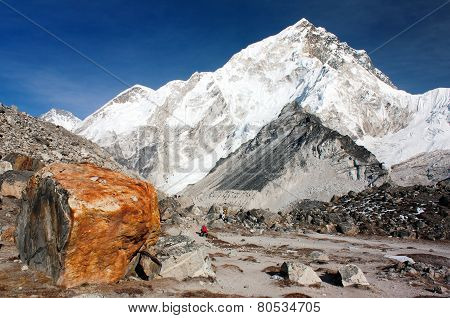 Nuptse Peak Near Gorak Shep Village
