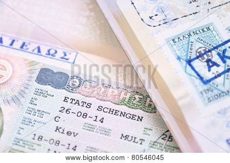 Two Passport with Greek European Union Shengen Visa