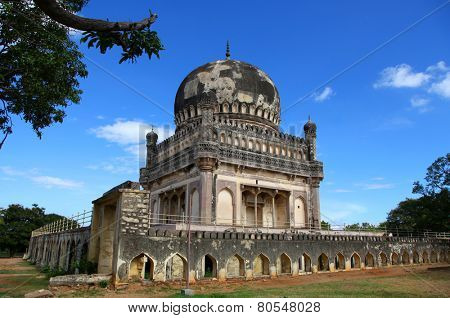 Historic Quli Qutb Shahi tombs in Hyderabad.