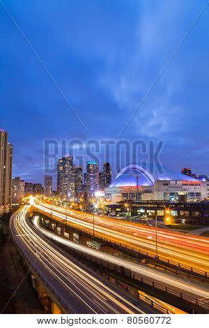 Gardiner Expressway At Rush Hour
