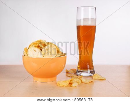 potato chips and beer
