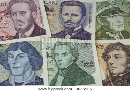 Lehçe banknotlar üzerinde tarihsel Portreler