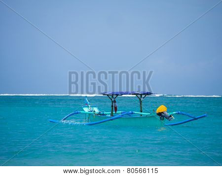 Fishing boat in Bali Indonesia