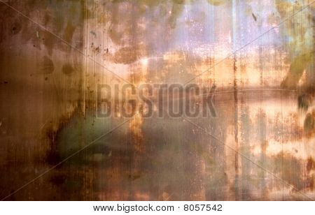 Foto da textura do cobre oxidado
