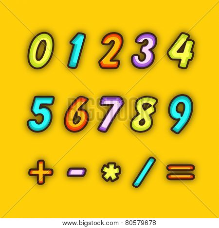 Mathematics numbers, figures, signs and symbols.