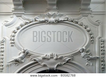 SALZBURG, AUSTRIA - DECEMBER 13: Stucco in the Collegiate church in Salzburg on December 13, 2014.