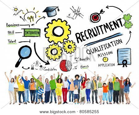 Ethnicity Peolple Recruitment Goal Cheerful Celebration Concept