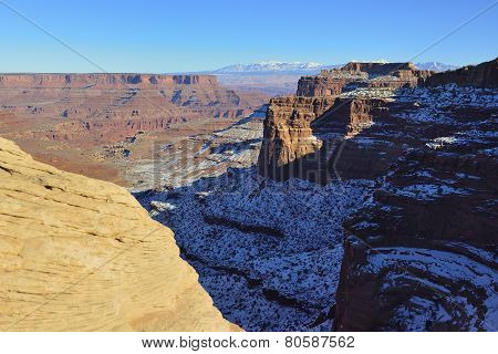 Shafer Canyon In Canyonlands National Park, Utah In Winter