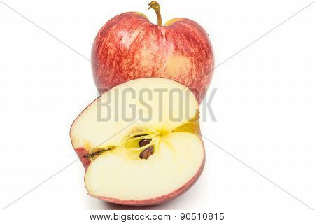 Half Of Red Apple. Collection.