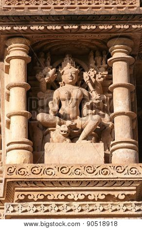 Stone Carved Erotic Sculptures On Jaintemples. Khajuraho