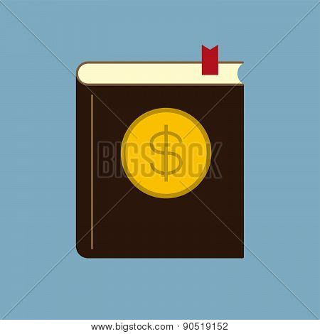 Money Book Vector Illustration