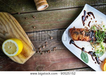 Roasted Fish And  Rice