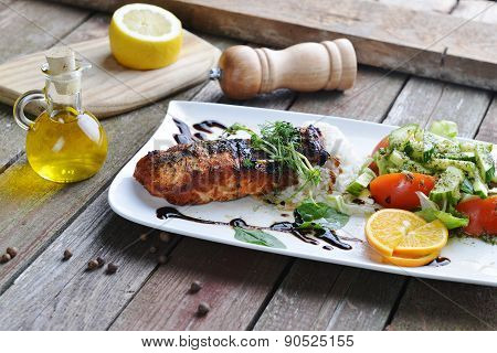 Roasted Fish And  Rice