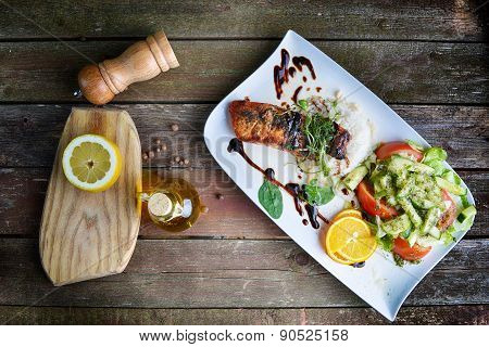 Roasted Fish And  Rice