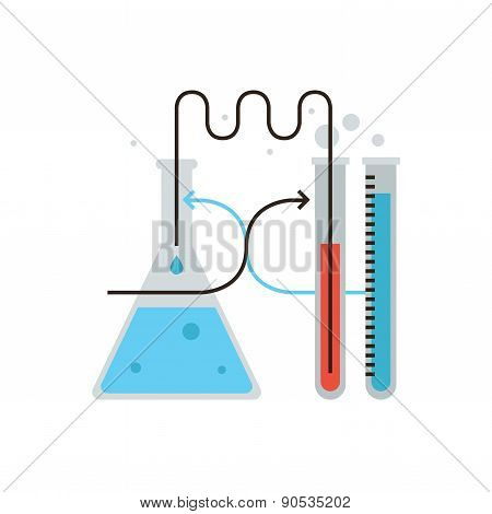Laboratory Test Flat Line Icon Concept