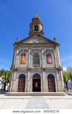 S. Bento da Porta Aberta, Portugal. April 06, 2015: The Basilica. Pope Francis promoted the Sanctuary church to Basilica in the 400th anniversary, March 21st. 2nd most visited sanctuary in Portugal