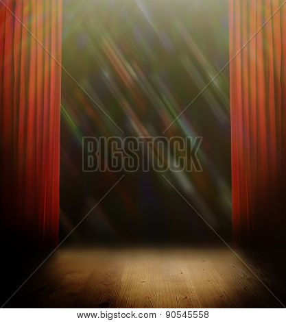 Empty stage before performance