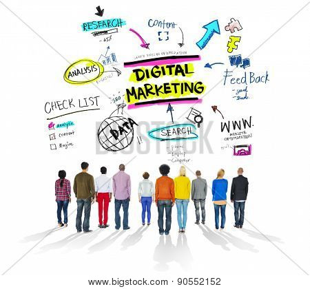Digital Marketing Branding Strategy Online Media Concept